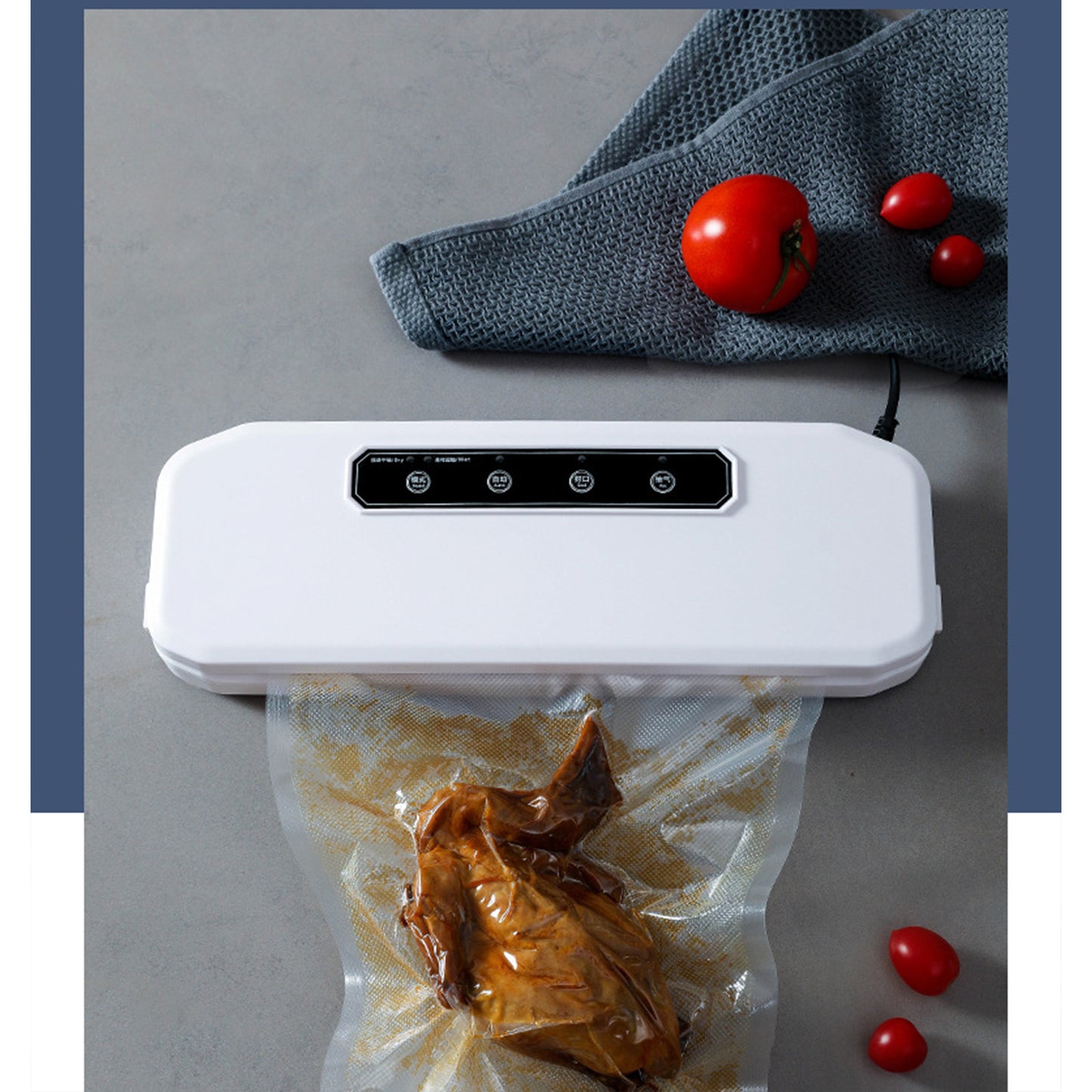 Envasadora al vacío automática portátil para alimentos secos y húmedos – Máquina de sellado ideal para uso doméstico