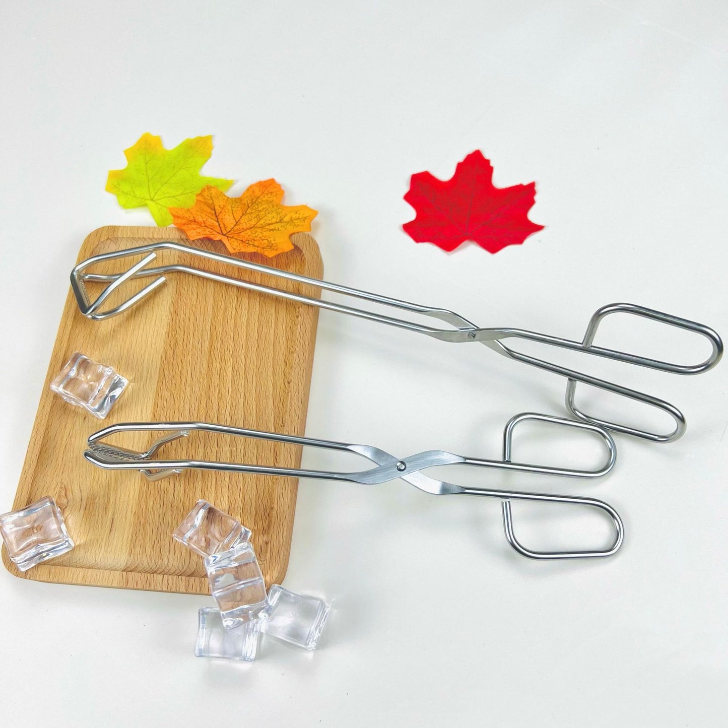 Pinzas de cocina de acero inoxidable con cabeza triangular – Para pan, parrilla, buffet y más