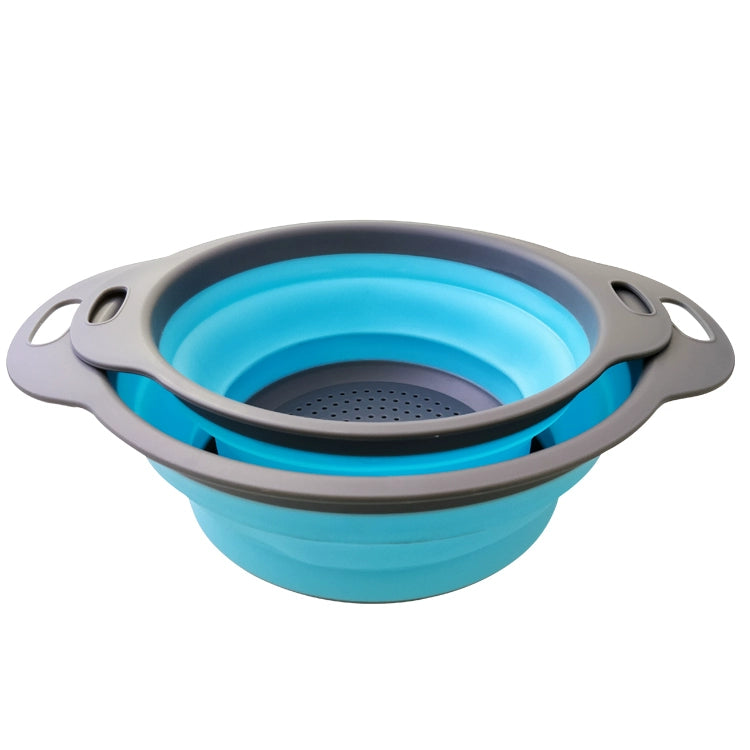 Colador Redondo Plegable de Silicona TPR – Cesta de Lavado y Escurrido para Cocina