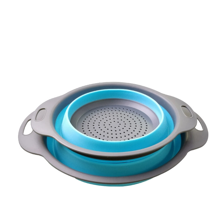 Colador Redondo Plegable de Silicona TPR – Cesta de Lavado y Escurrido para Cocina
