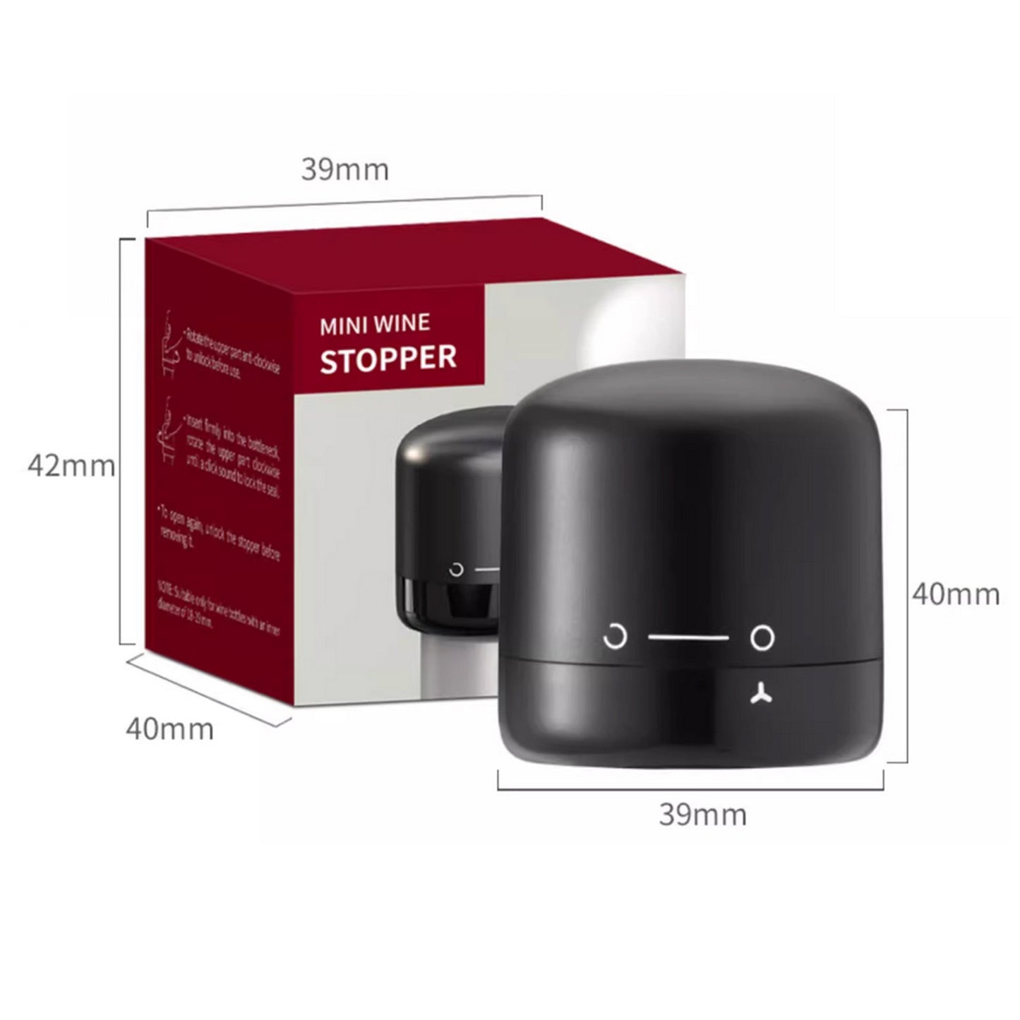Tapón de Vino al Vacío - Conservador Creativo para Botellas de Vino y Cristal