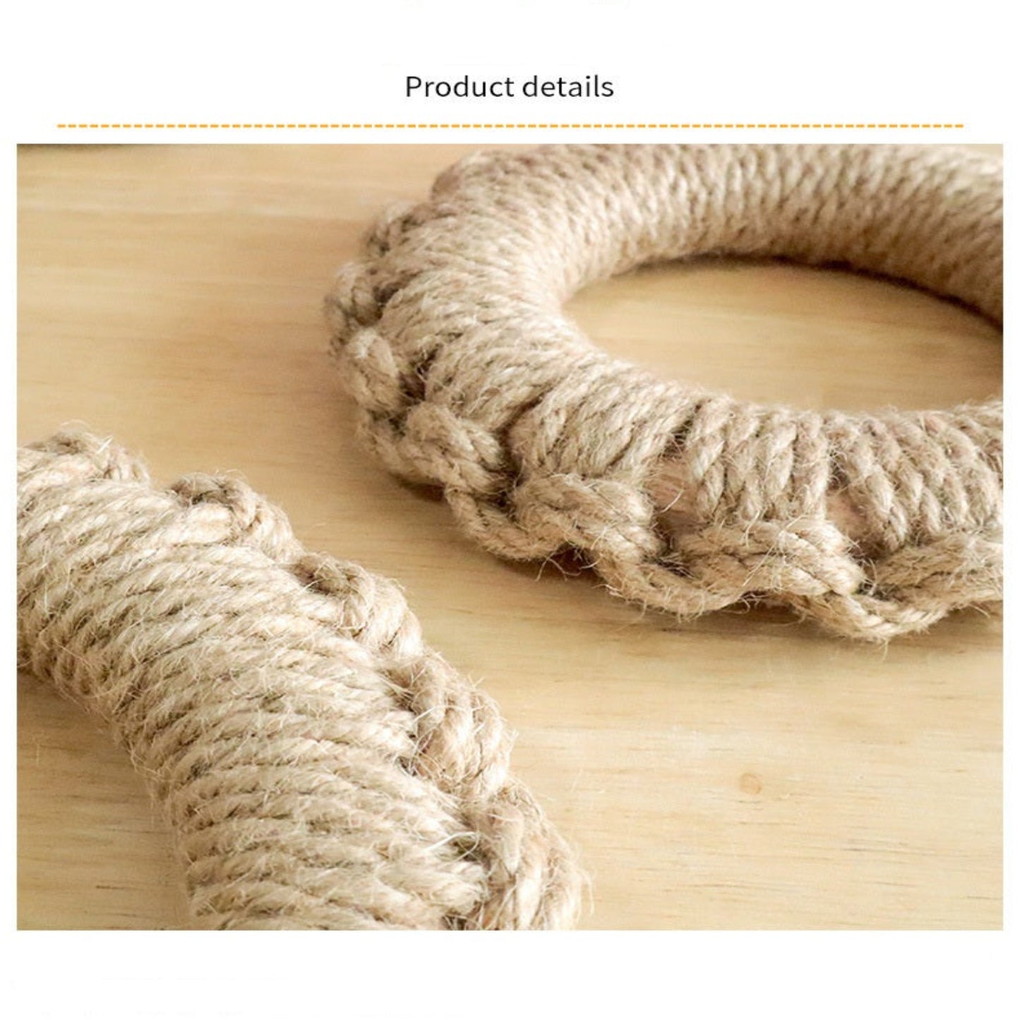 Alfombrilla térmica redonda de yute con diseño de círculos calados – aislante natural y decorativa para mesa o cocina