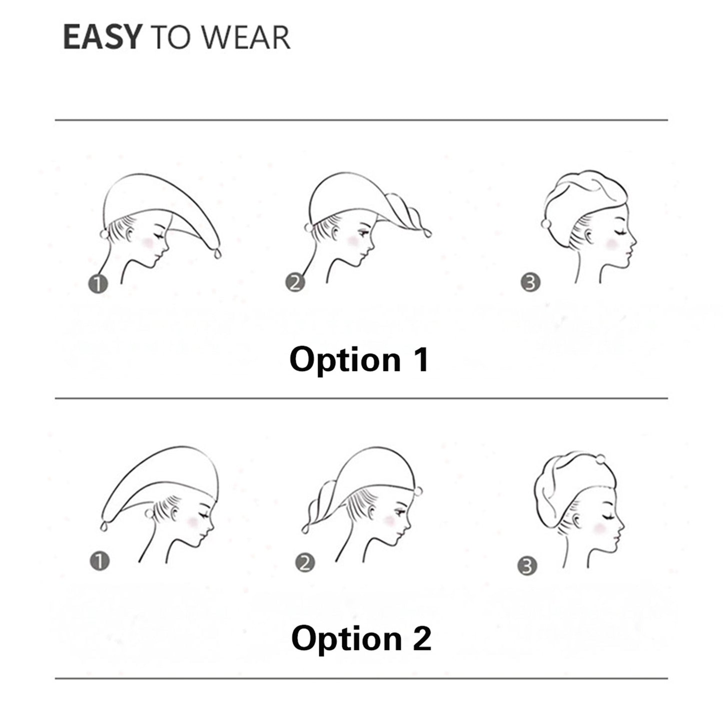 Toalla turbante de microfibra coralina para el cabello – secado rápido, doble capa con borde elástico, gorro de baño para mujer, ideal para uso diario y spa