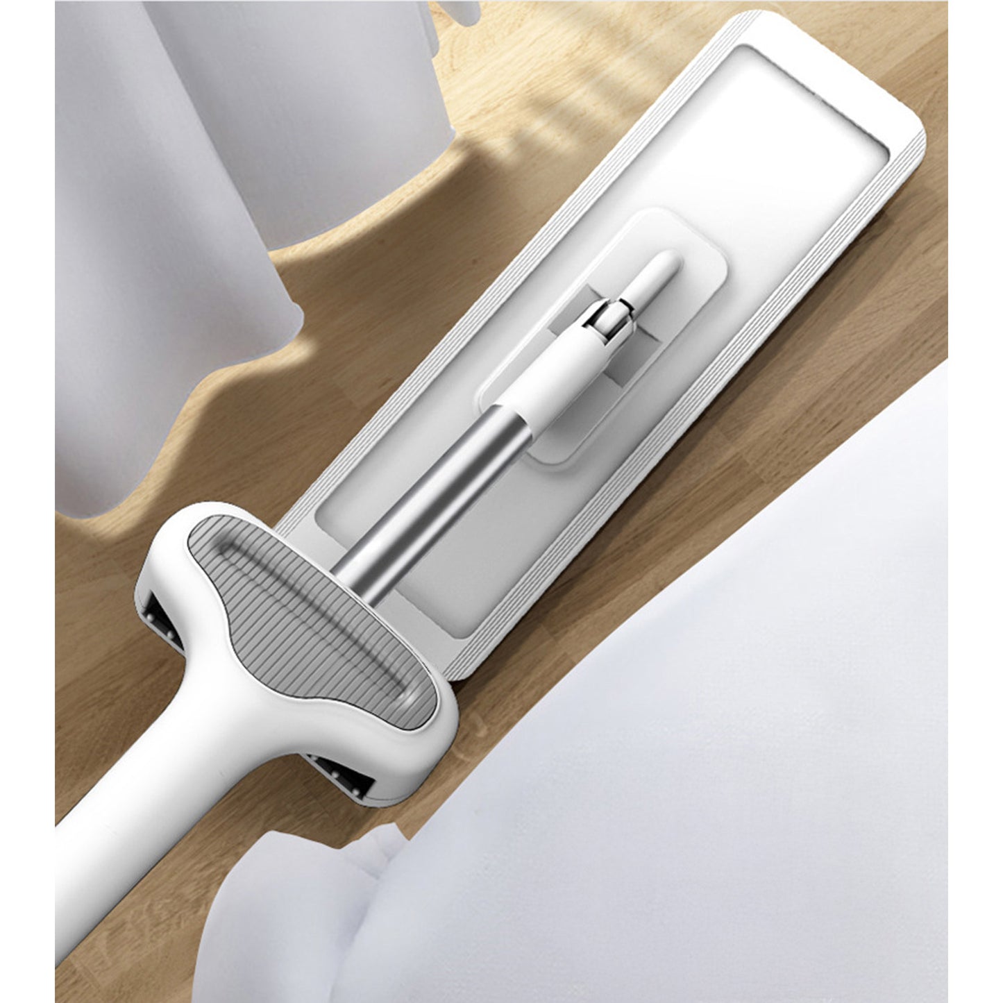 Mopa plana de microfibra para limpieza eficiente — Ideal para suelos de madera, cerámica y mármol