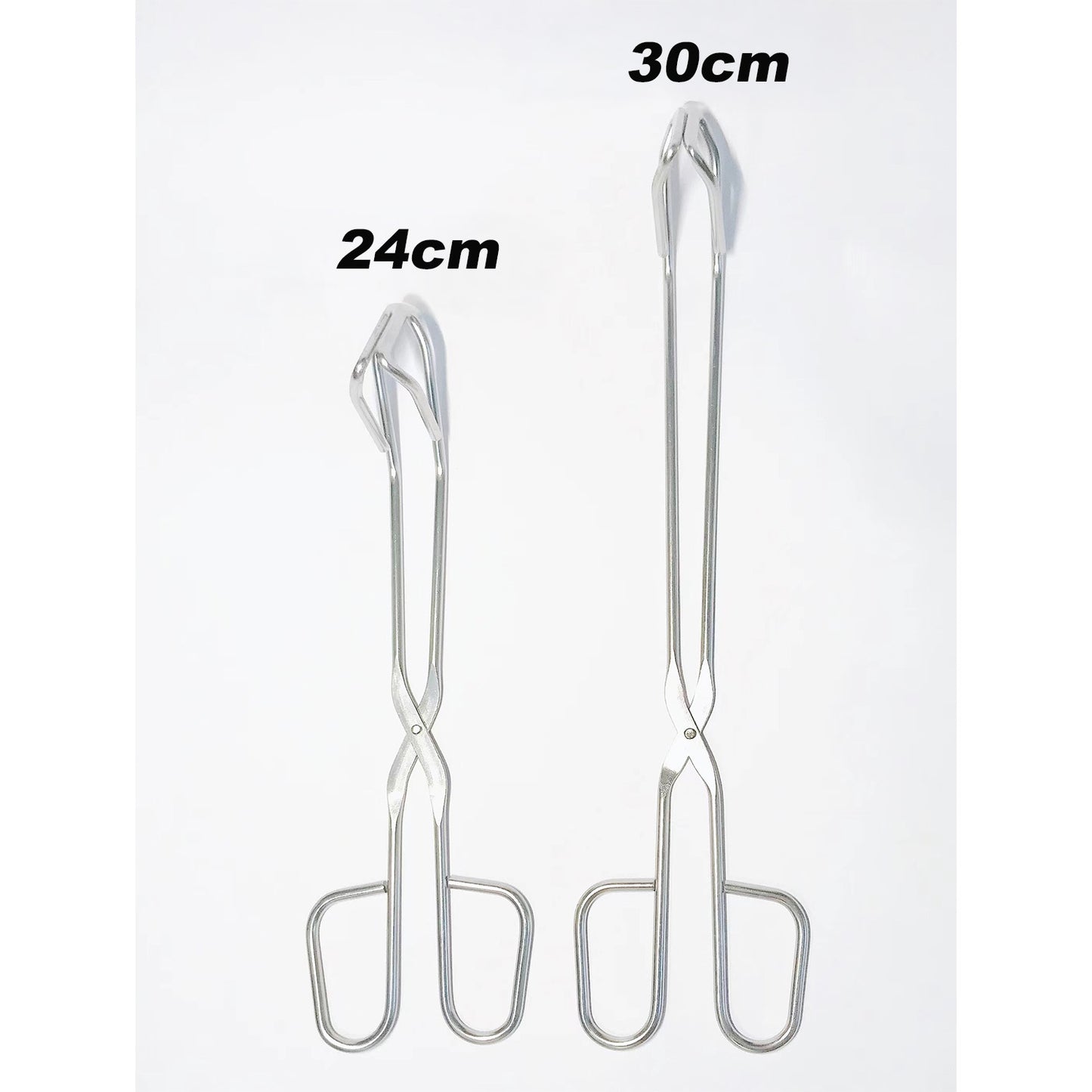 Pinzas de cocina de acero inoxidable con cabeza triangular – Para pan, parrilla, buffet y más