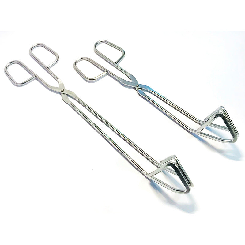 Pinzas de cocina de acero inoxidable con cabeza triangular – Para pan, parrilla, buffet y más