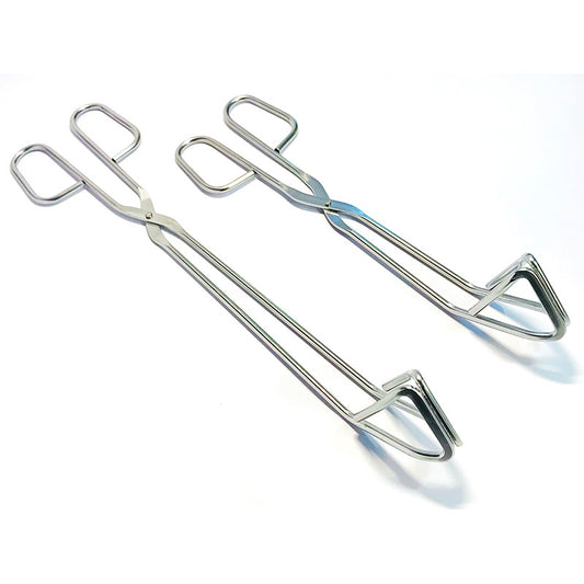 Pinzas de cocina de acero inoxidable con cabeza triangular – Para pan, parrilla, buffet y más