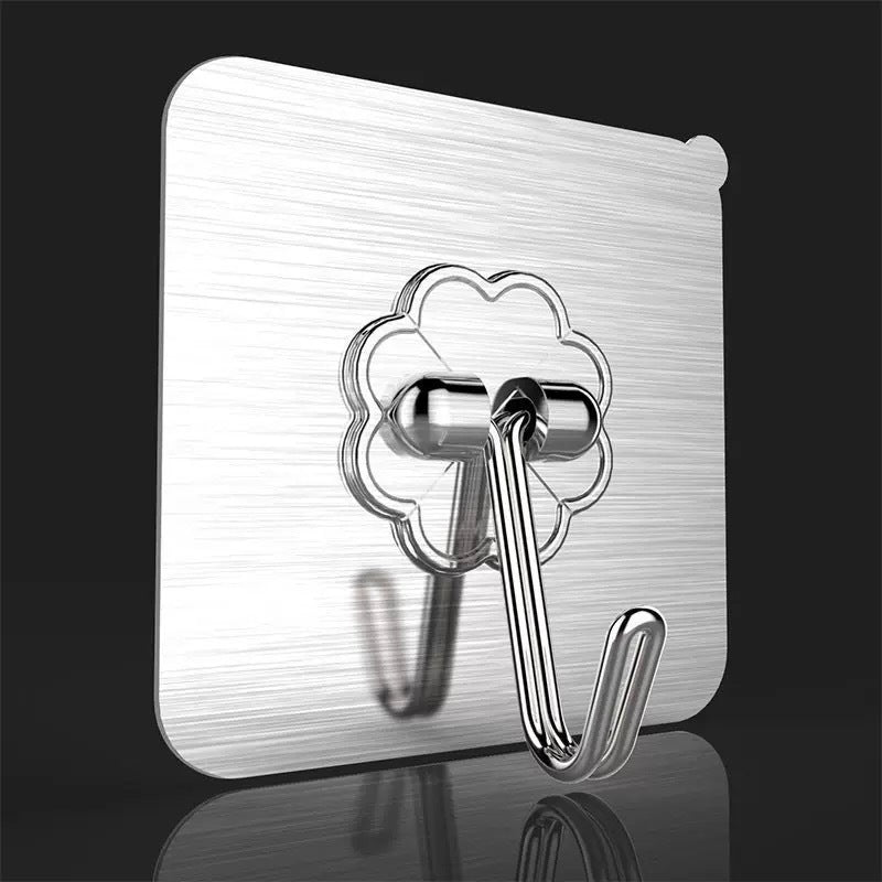 Ganchos Adhesivos Transparentes Reutilizables – Impermeables y Resistentes al Aceite, Sin Taladro, para Cocina, Baño y Hogar