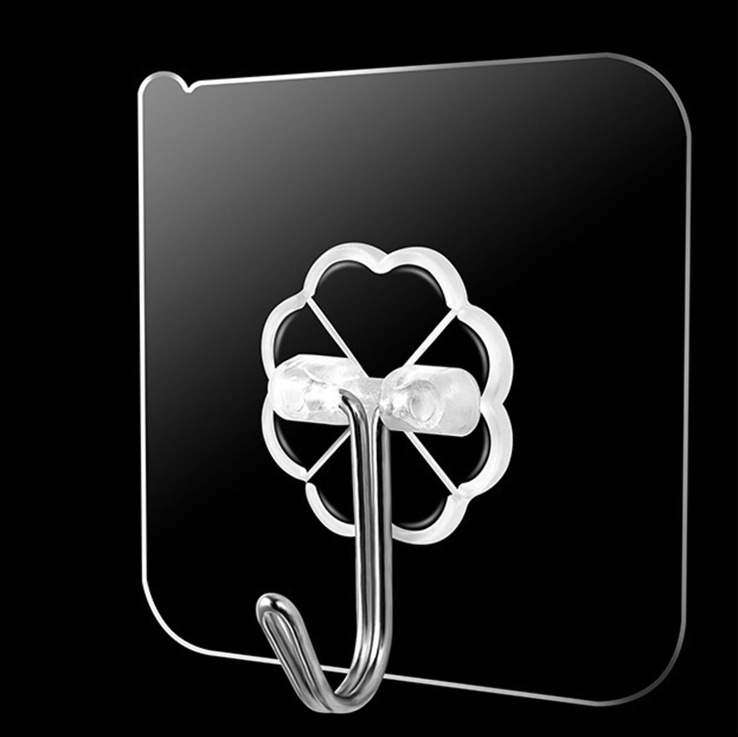 Ganchos Adhesivos Transparentes Reutilizables – Impermeables y Resistentes al Aceite, Sin Taladro, para Cocina, Baño y Hogar