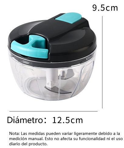 Picadora Manual de Alimentos 3 en 1 – Trituradora Multifuncional para Ajo, Verduras, Carne y Más
