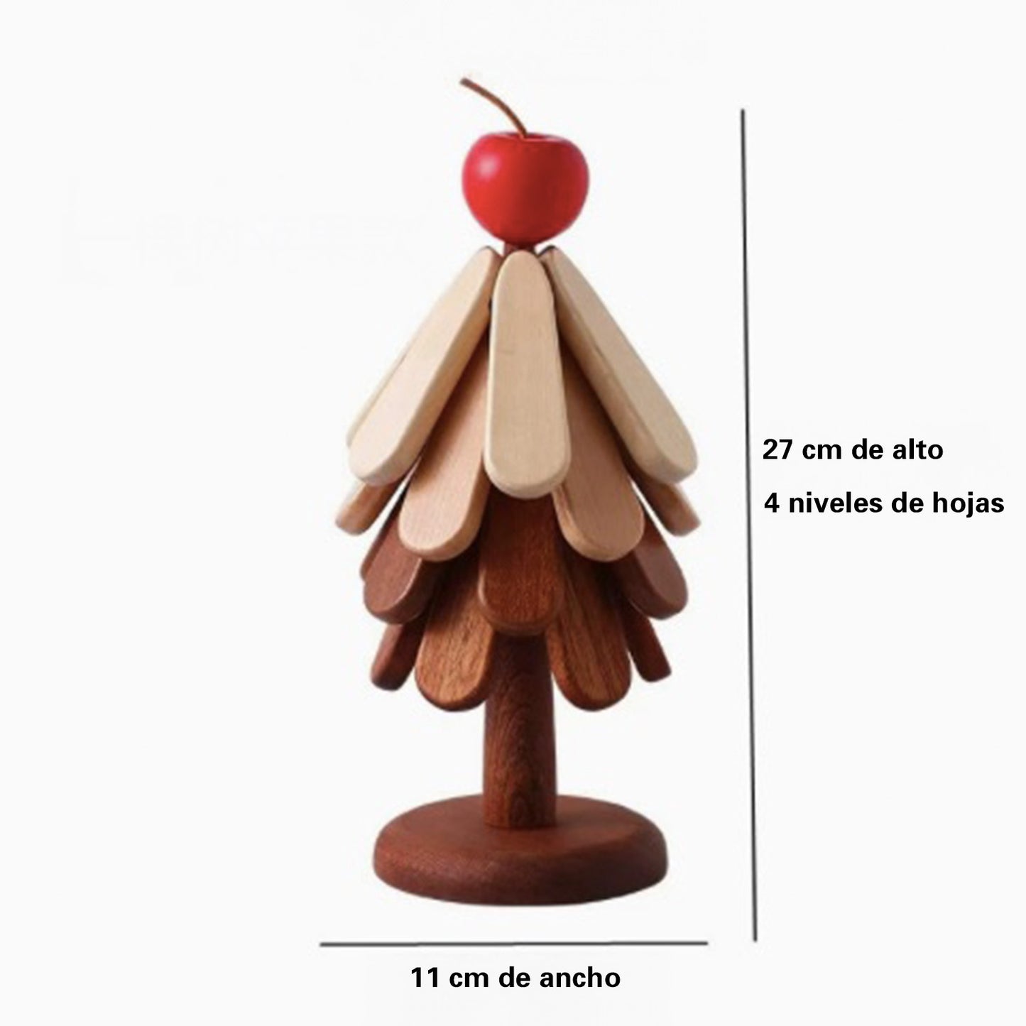 Posavasos de madera en forma de árbol de Navidad – Decoración navideña y salvamanteles resistente al calor para cocina o comedor