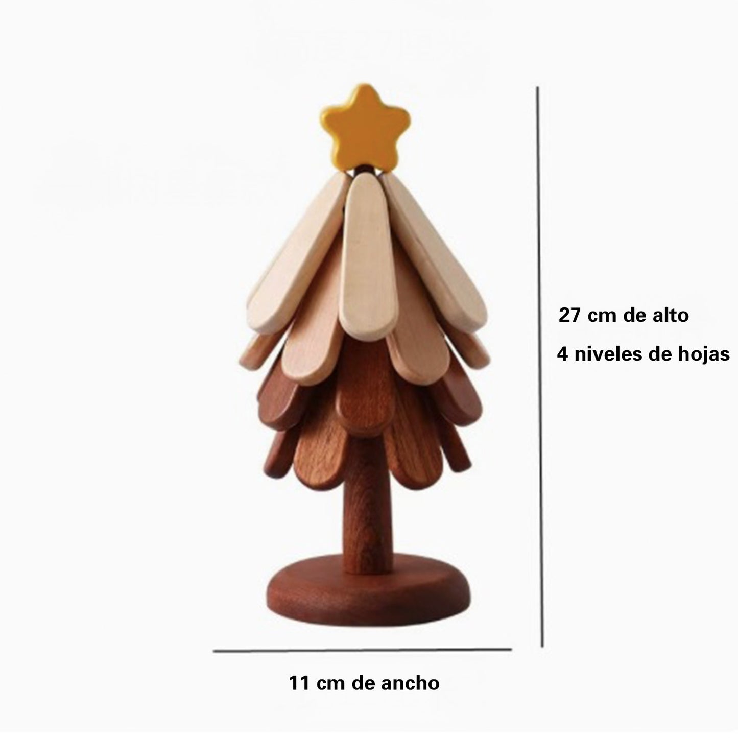 Posavasos de madera en forma de árbol de Navidad – Decoración navideña y salvamanteles resistente al calor para cocina o comedor