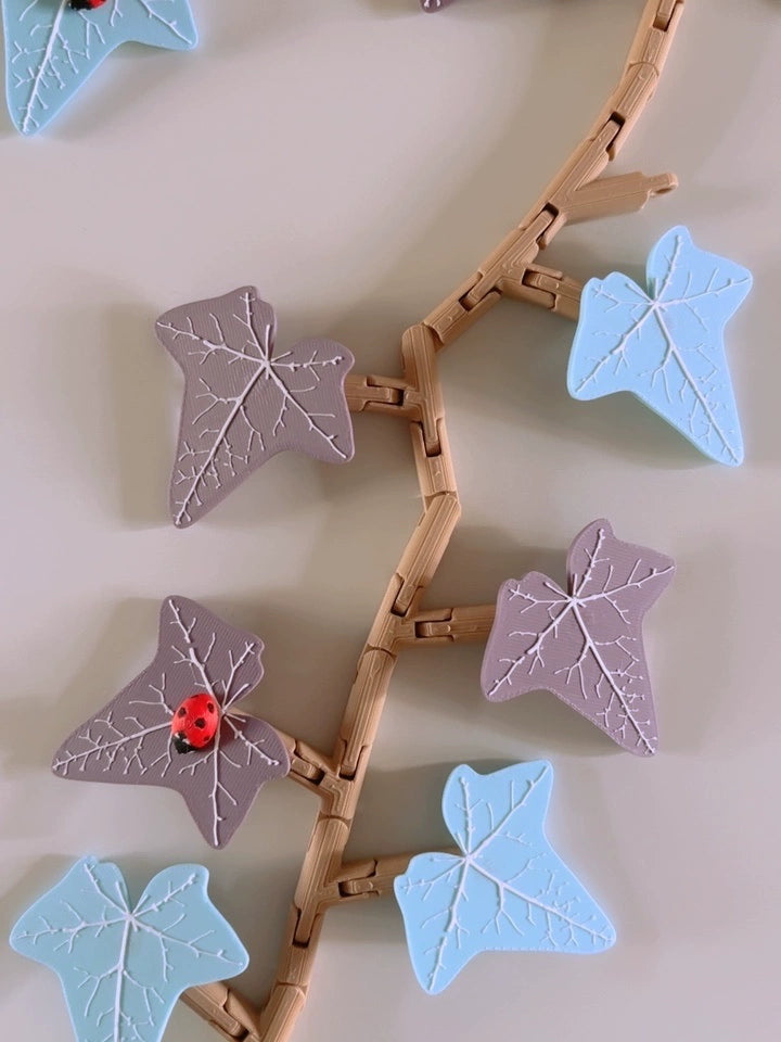 Set de imanes de hiedra artificial 3D – Cada hoja es un imán independiente, decoración magnética creativa para nevera y cocina