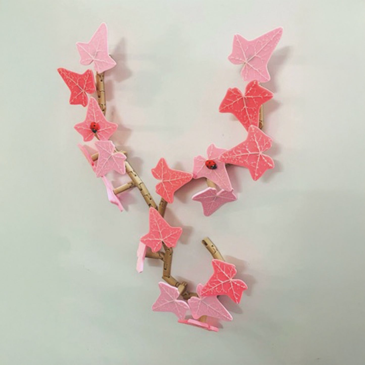 Set de imanes de hiedra artificial 3D – Cada hoja es un imán independiente, decoración magnética creativa para nevera y cocina