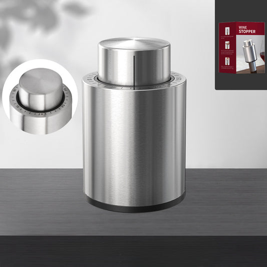 Tapón de vino innovador con sistema de presión/Tapón de vino hermético con fecha y escala de conservación