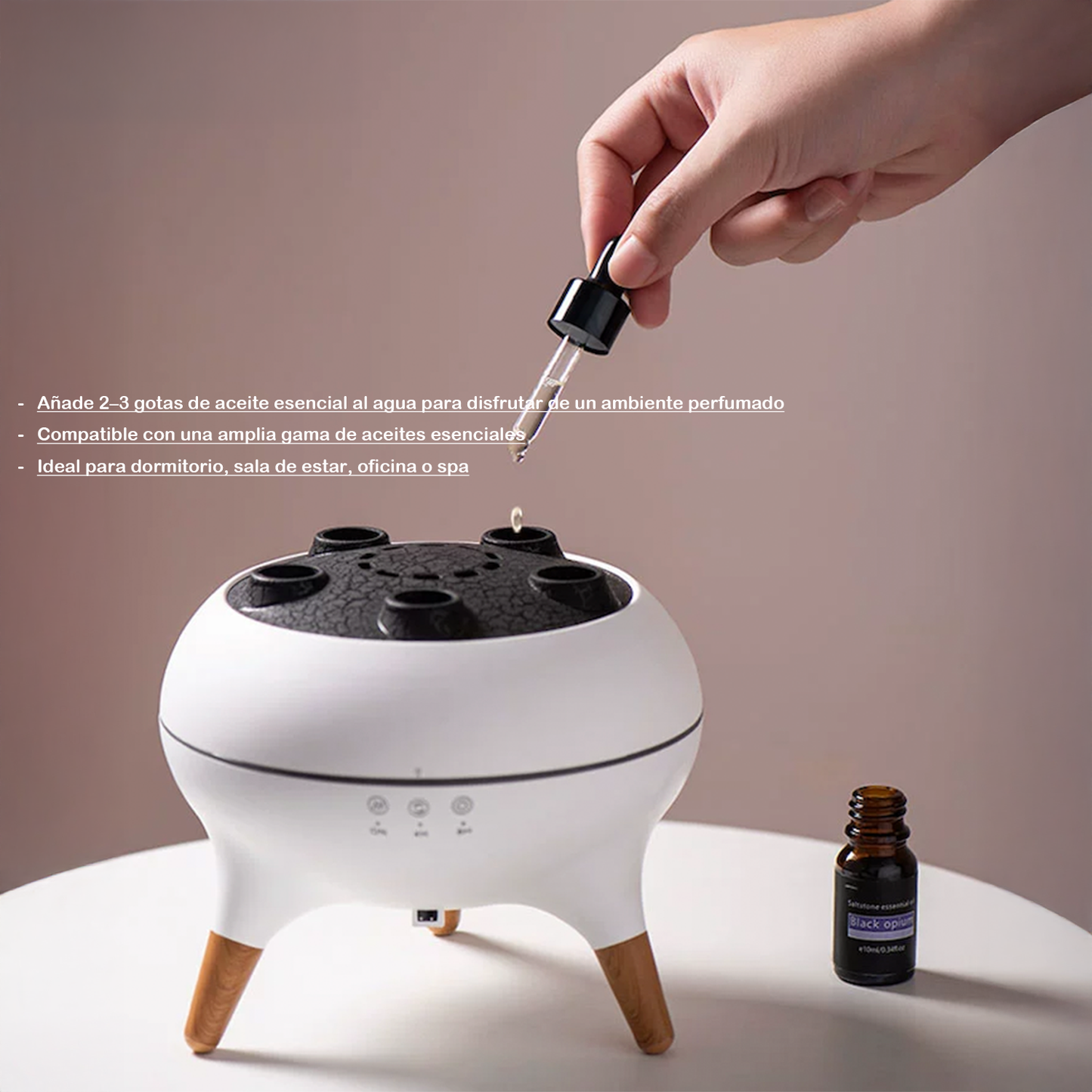 Humidificador decorativo con efecto medusa – Difusor de aromas, luz ambiental y vapor ultrasónico relajante