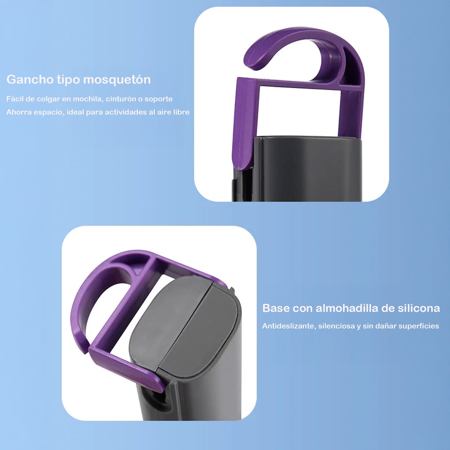 Mini ventilador de escritorio y mano –silencioso， carga USB,  y con efecto frío