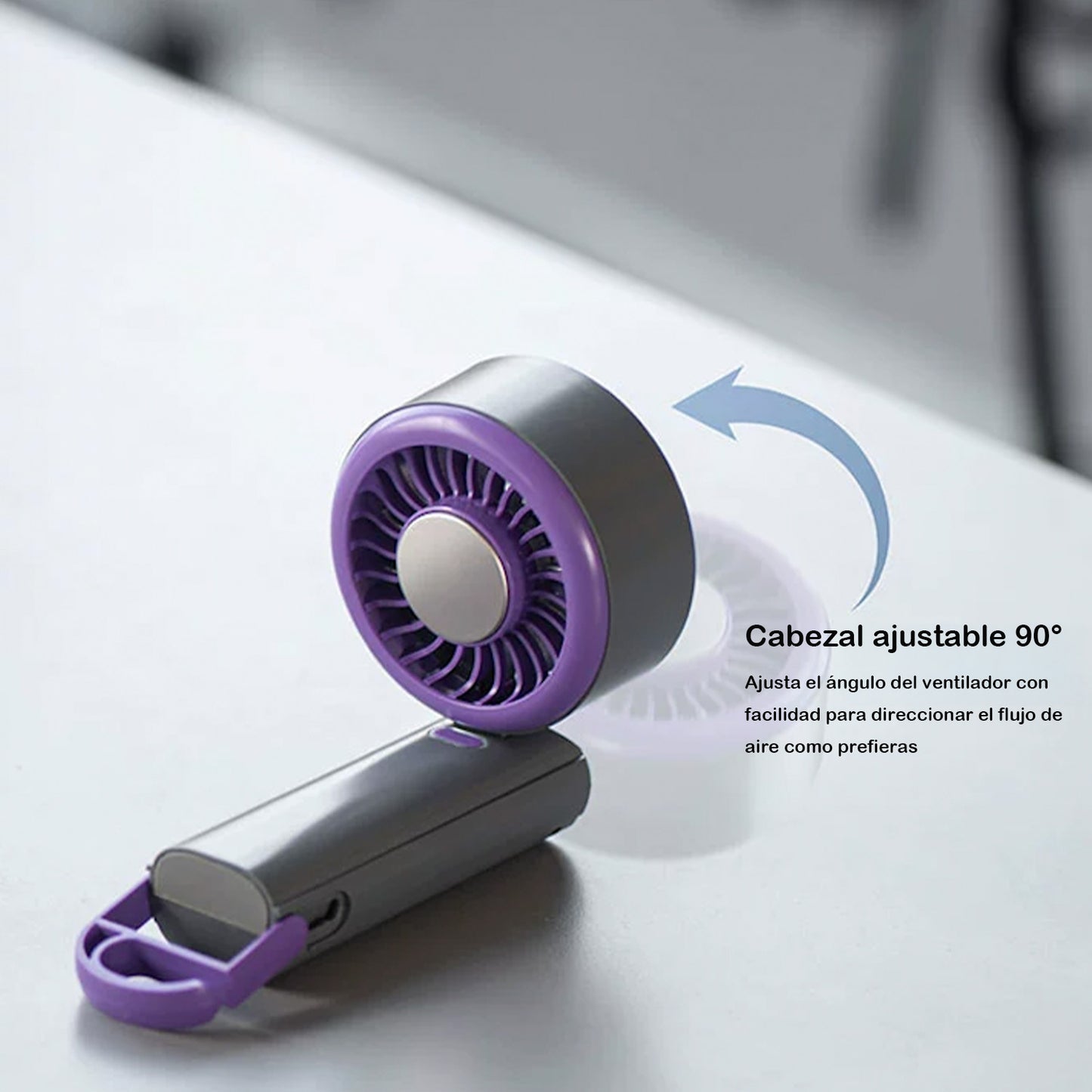 Mini ventilador de escritorio y mano –silencioso， carga USB,  y con efecto frío