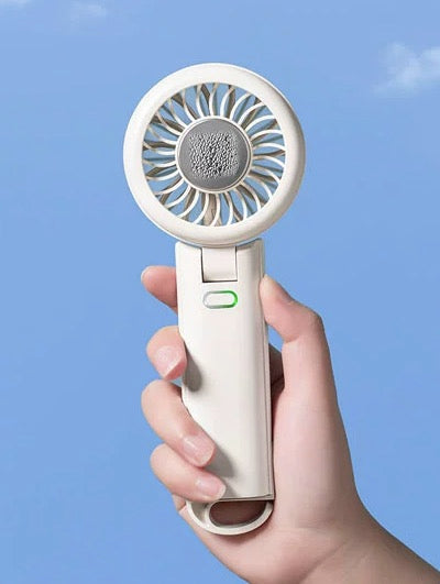 Mini ventilador de escritorio y mano –silencioso， carga USB,  y con efecto frío