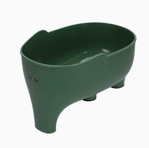 Colador de fregadero con elefante esculpido, escurridor de sobras, filtro de basura para sopa, escurridor antideslizante para frutas y verduras, accesorios de cocina