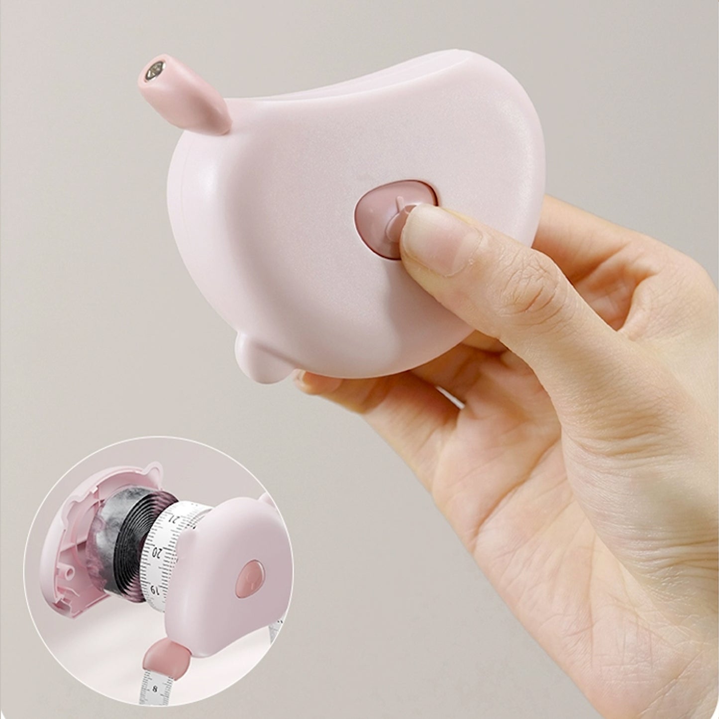 Cinta métrica retráctil con diseño de osito – Medidor corporal para cintura, brazos y más