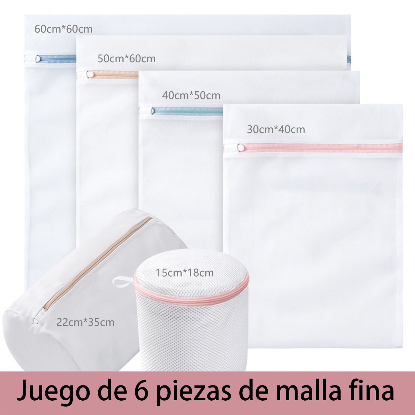 Bolsa de lavandería de malla fina y gruesa con filtro para lavadora, bolsa para lavar ropa interior, sujetadores, bolsa de lavado, bolsa de red