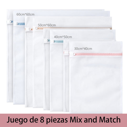 Bolsa de lavandería de malla fina y gruesa con filtro para lavadora, bolsa para lavar ropa interior, sujetadores, bolsa de lavado, bolsa de red